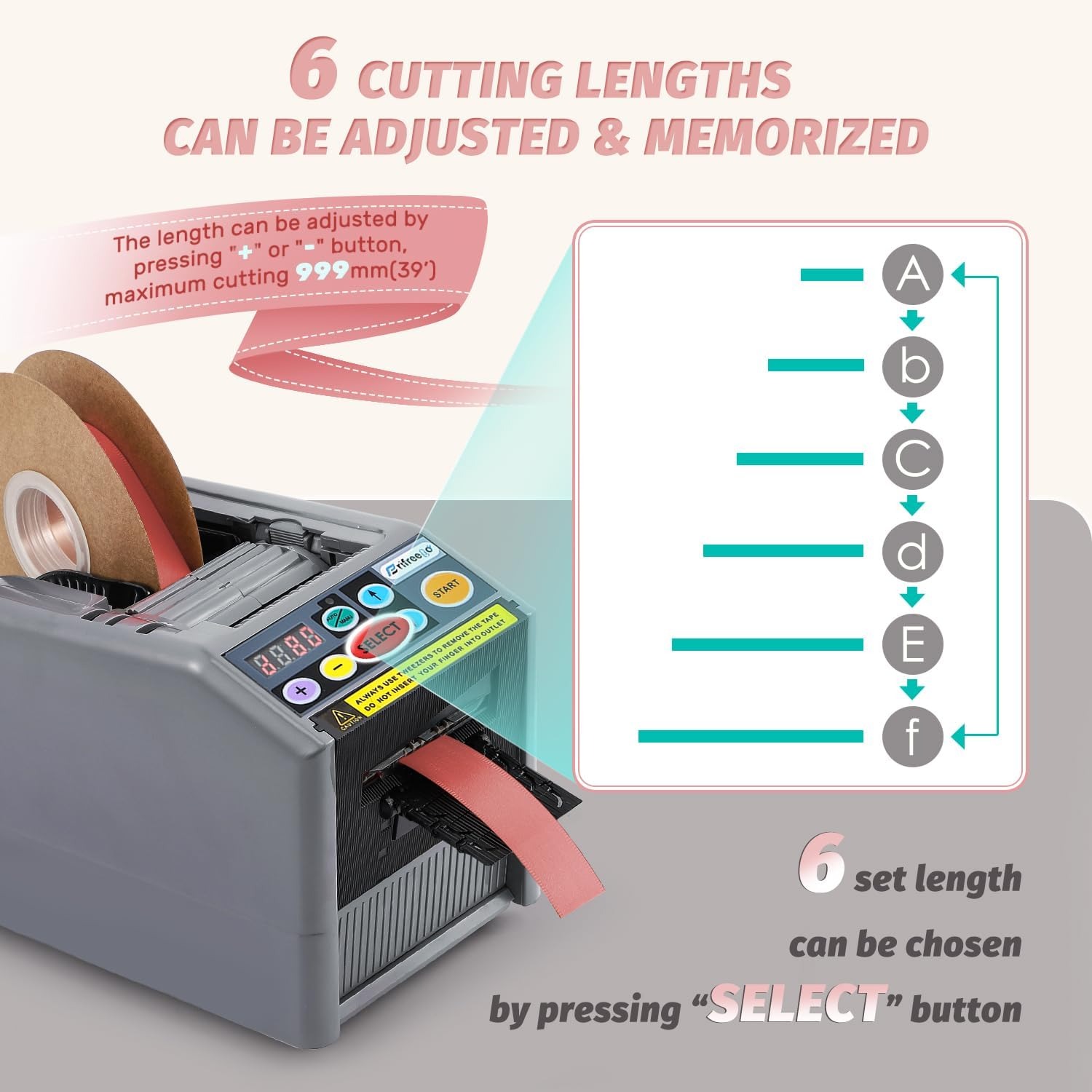 ZCUT-9 Automatic Tape Cutting Machine Automatic Tape Dispenser Ribbon ...
