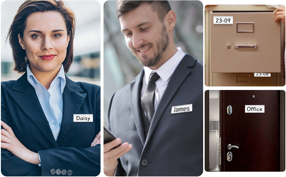 10Pcs Magnetic Name Tags Kit, Magnetic Badge Holders Clear Acrylic Name ...