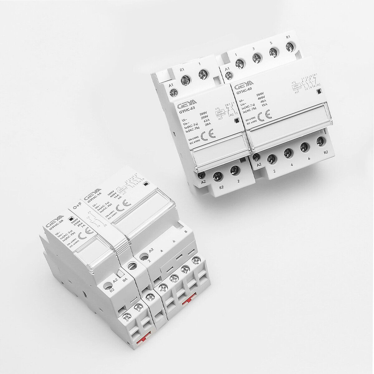 Contacteur 2P 40A 1NO1NC Pour Rail DIN | Faible Consommation 220V/230V | Durée De Vie 100000 Cycles | Pour Automatisme Maison