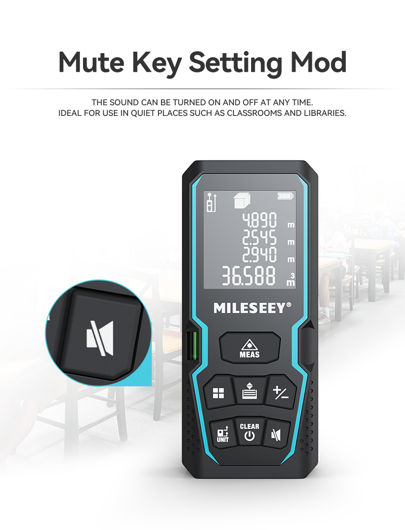 Mileseey S6 Laser rangefinder 120M Infrared laser range finder M/In/Ft ...