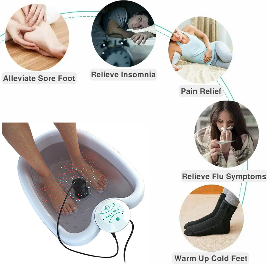 Foot bath Machines Detox Ionic Cleanse Vibrating Electric Mini Foot ...