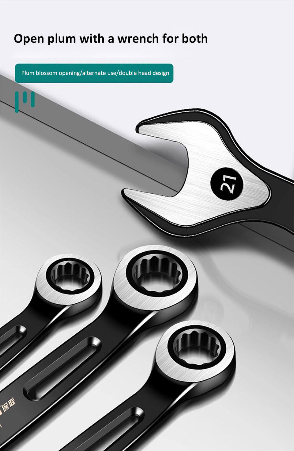 Combination Ring Ratchet Wrench Oscillating Quick Ratchet Open & Ring ...