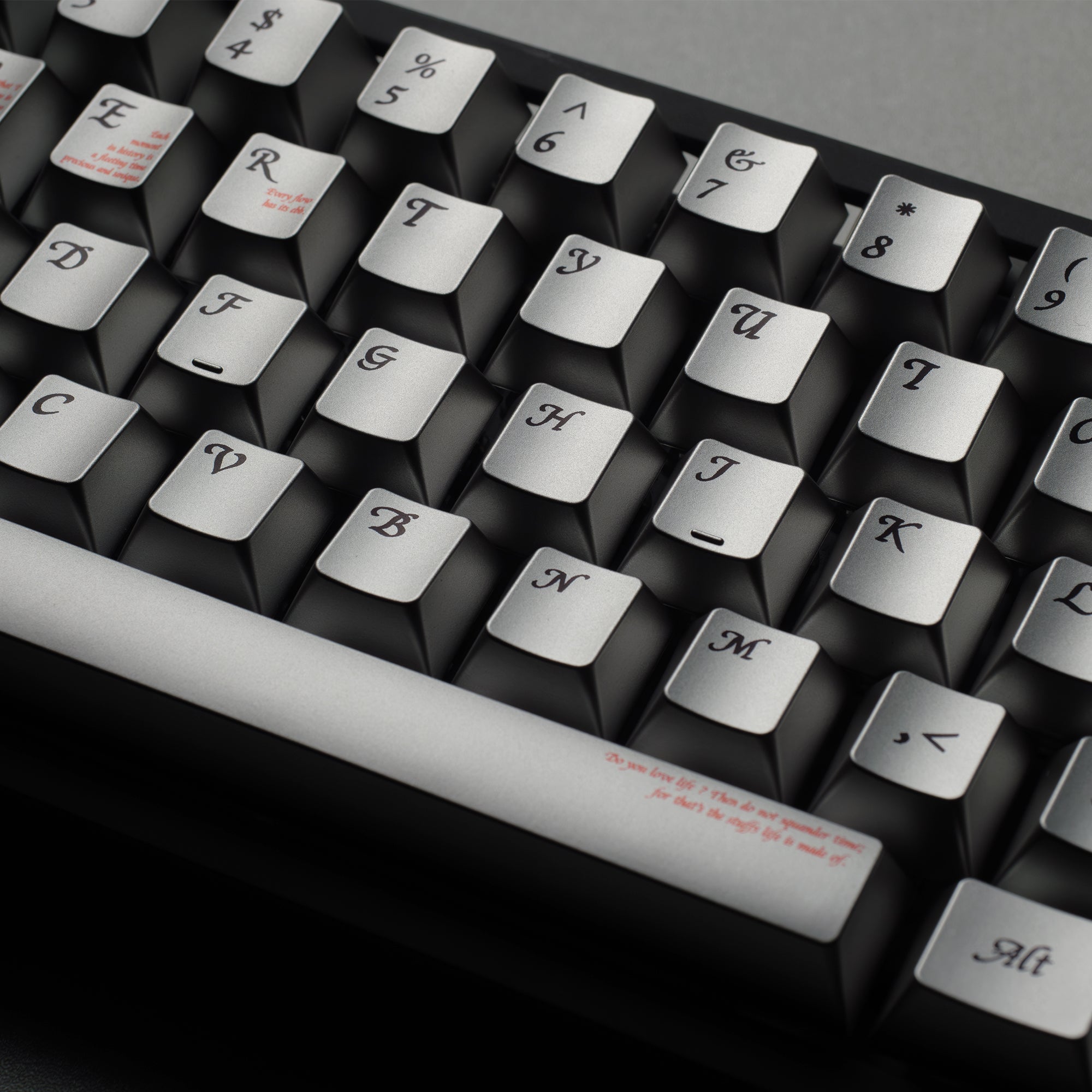 Womier Timeless 112 Keys Cherry Profile Metallic Coating Keycaps Set ...