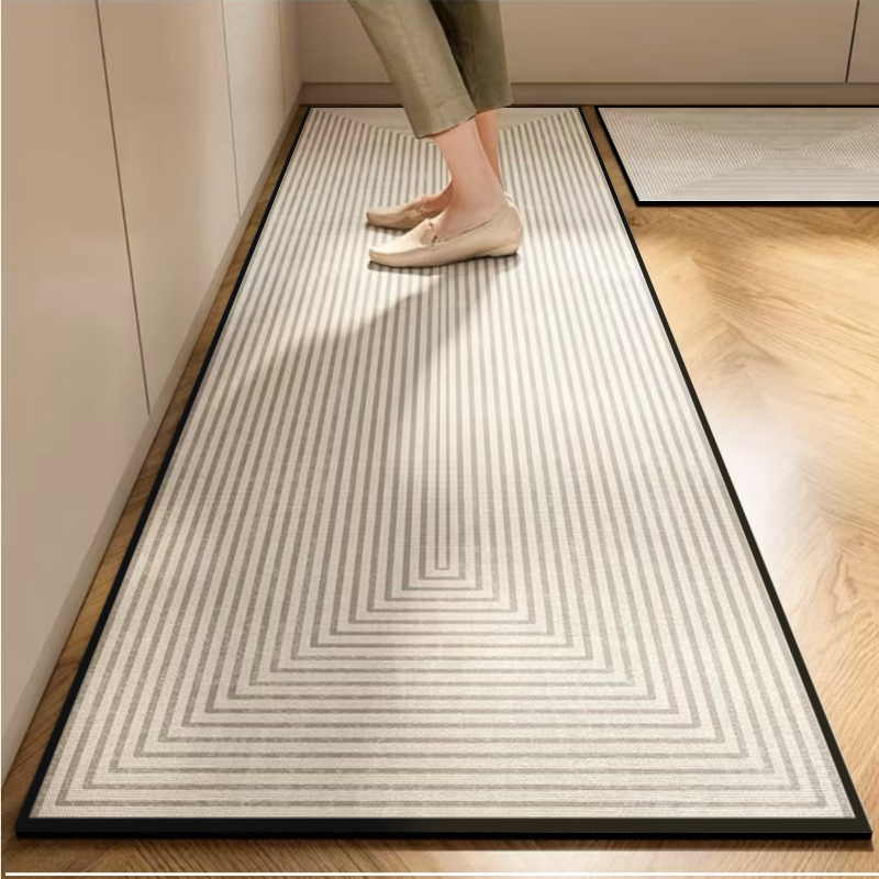 Crystal velvet long kitchen floor mat, absorbent polyester doormat, oil ...