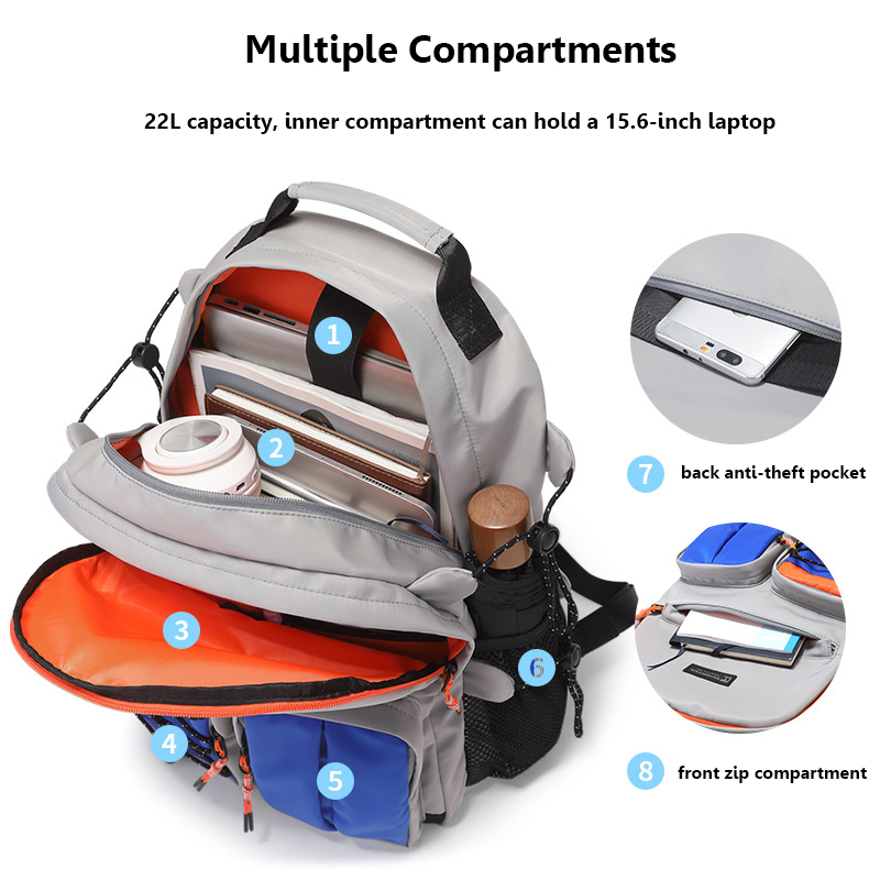 TANGCOOL Unisex Backpack College Lightweight Backpack Laptop 15.6 Inch ...