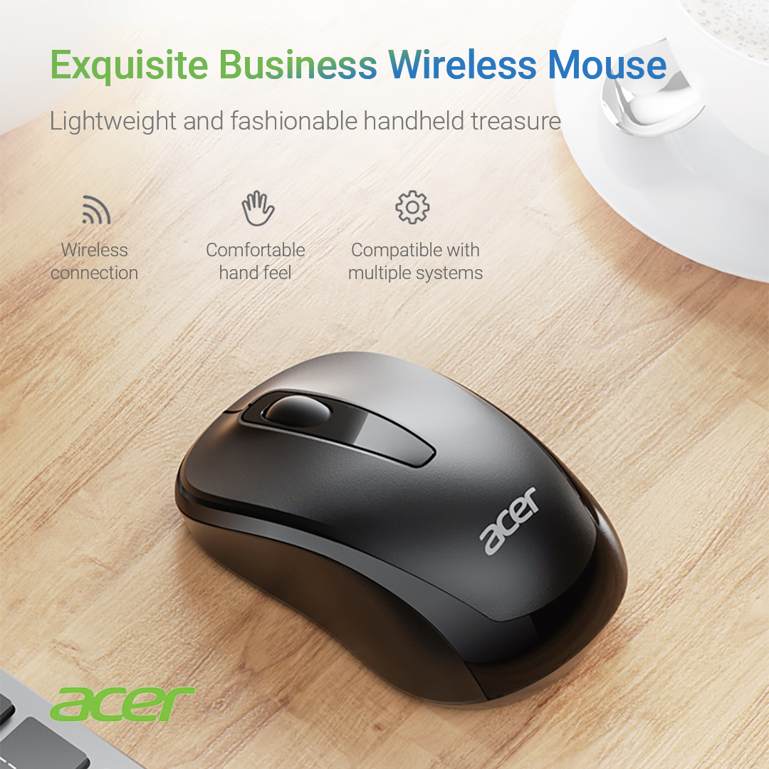 Acer Silent Wireless Mouse 2.4GHz USB Slient Click, Sensitivity For Win ...