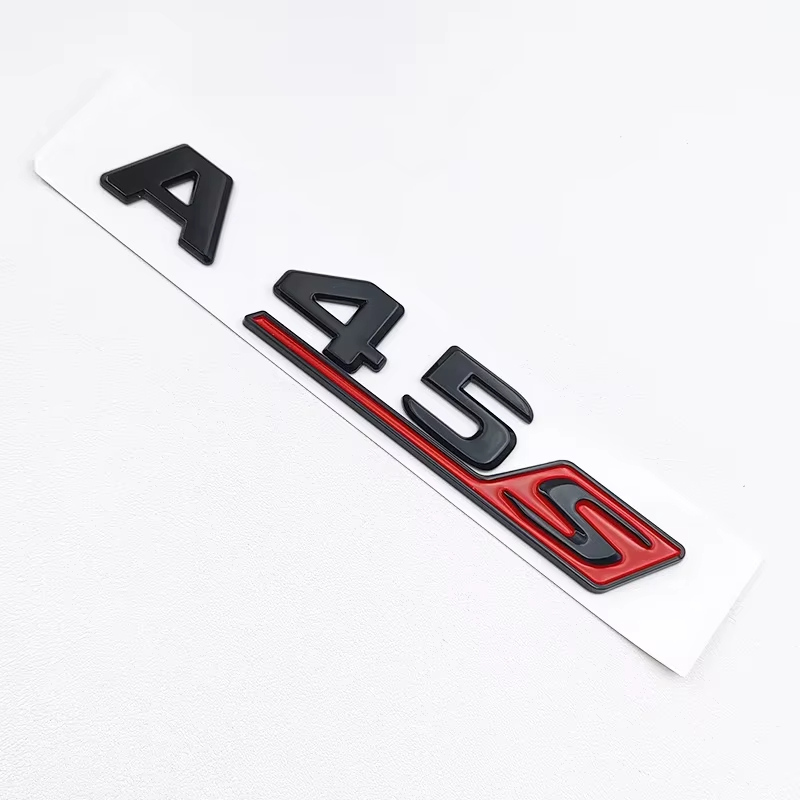 3D ABS Black A45S Logo Turbo 4MATIC Badge Car Rear Star Sticker Trunk ...