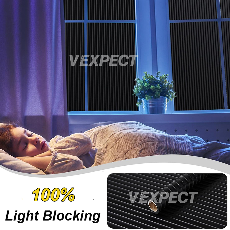 Privacy Window Film Sticker, Reeded Glass Window Sticker Non-Adhesive ...