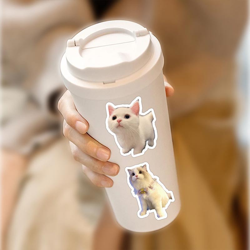 60pcs Funny Emoji Stickers Cute Cats For Hand Account Phone Laptop ...