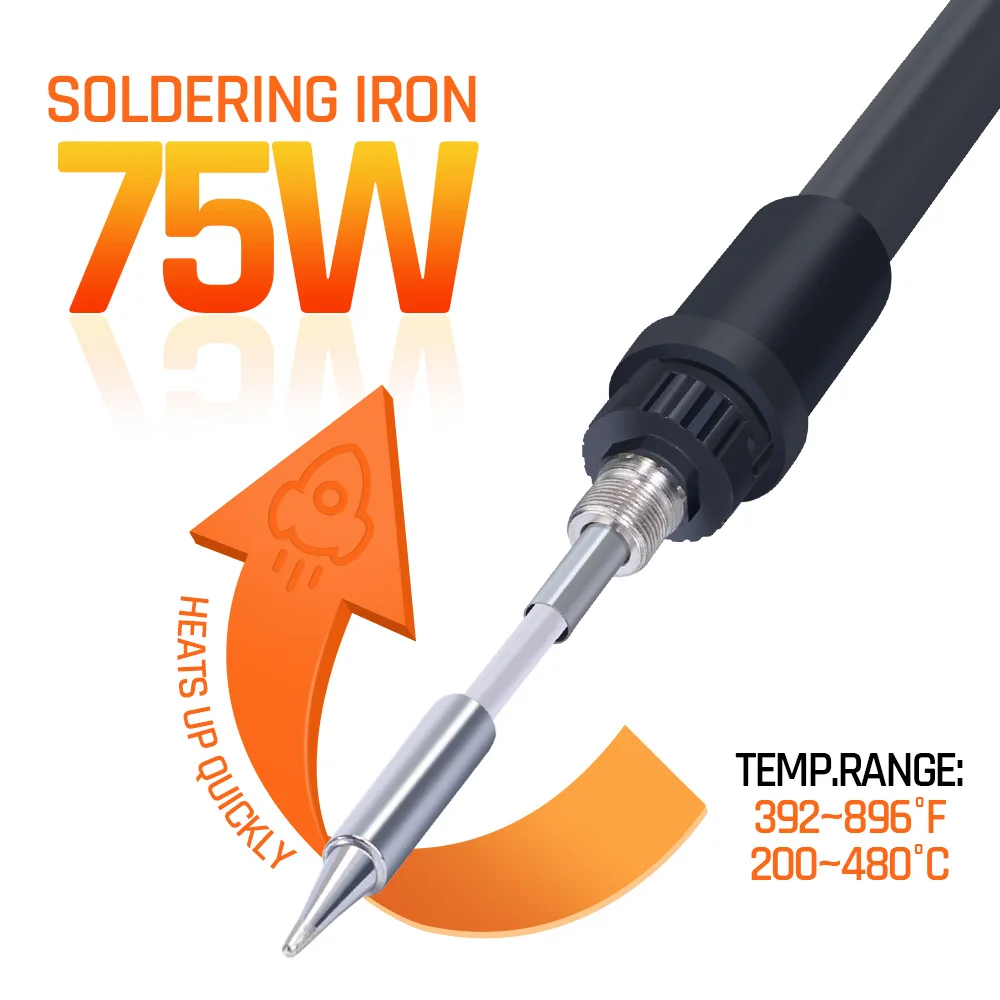 Silverflo 8586D-IIIPRO Soldering Station 2 IN 1 Hot Air Welding Station ...