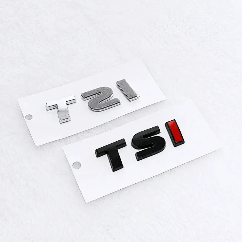 3D ABS Letter TSI Logo Sticker Rear Trunk Decals Car Body Badge For ...