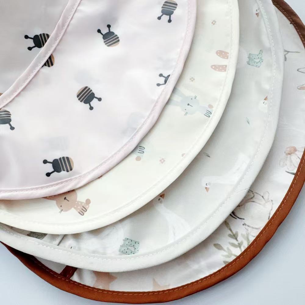 #JP582 Baby Bibs Boys and Girls Bib Scarf pattern button round bib ...
