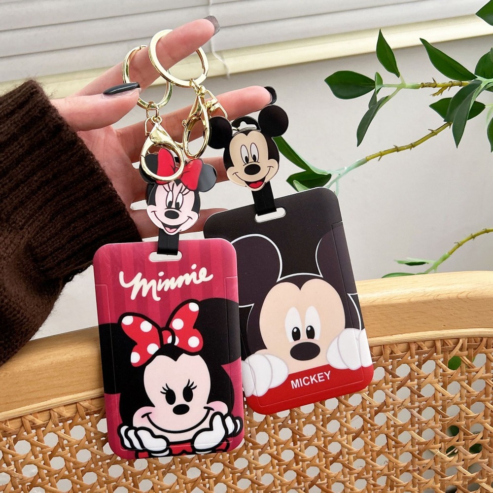 Ready Stock Disney Multifunctional Retractable Card Holder Hard Shell ...
