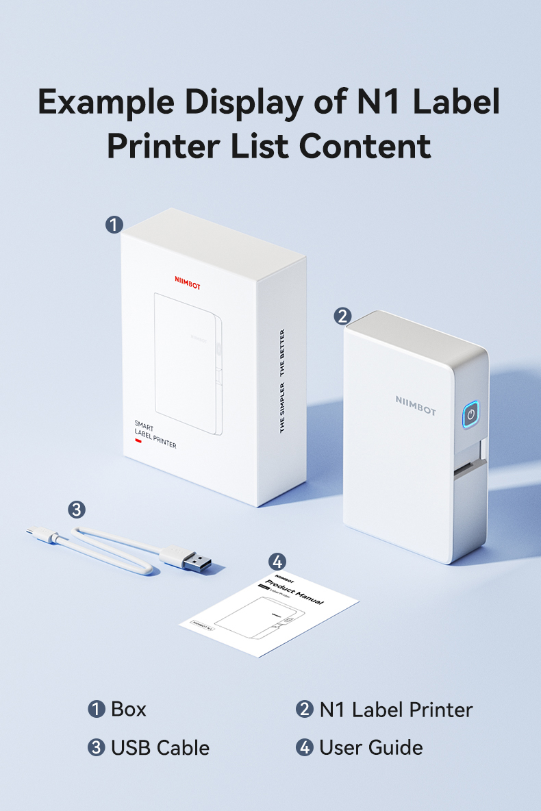NIIMBOT N1(B18) Thermal Transfer Label Printer, Portable Label Maker ...
