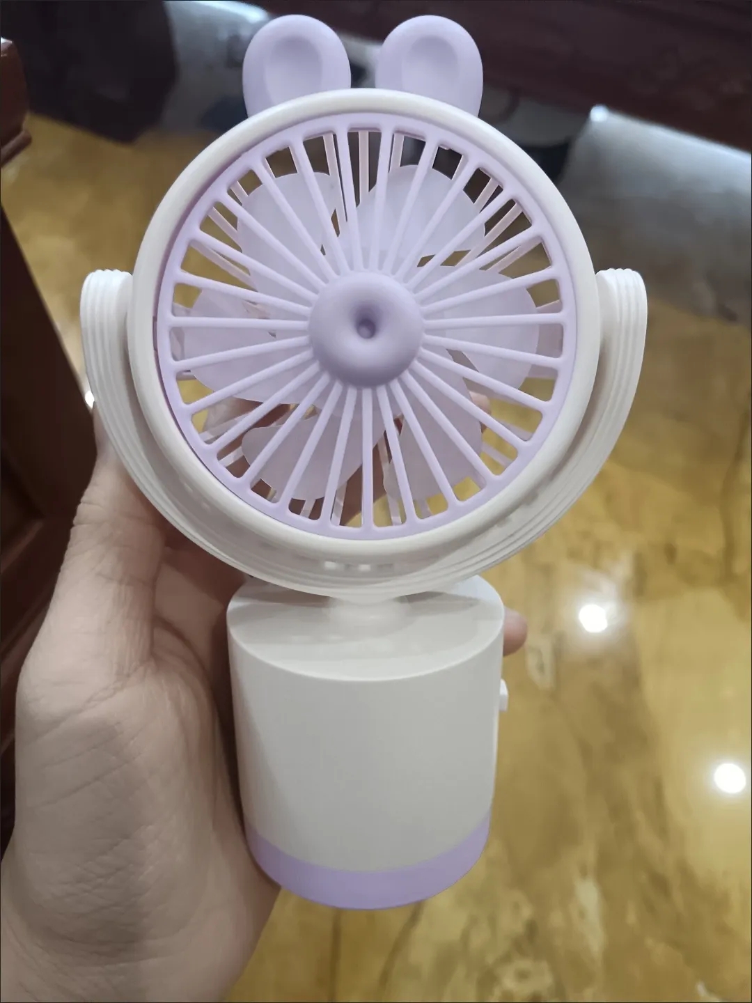 Student Children Cartoon Rabbit Desktop Small Fan usb Charging Handheld ...