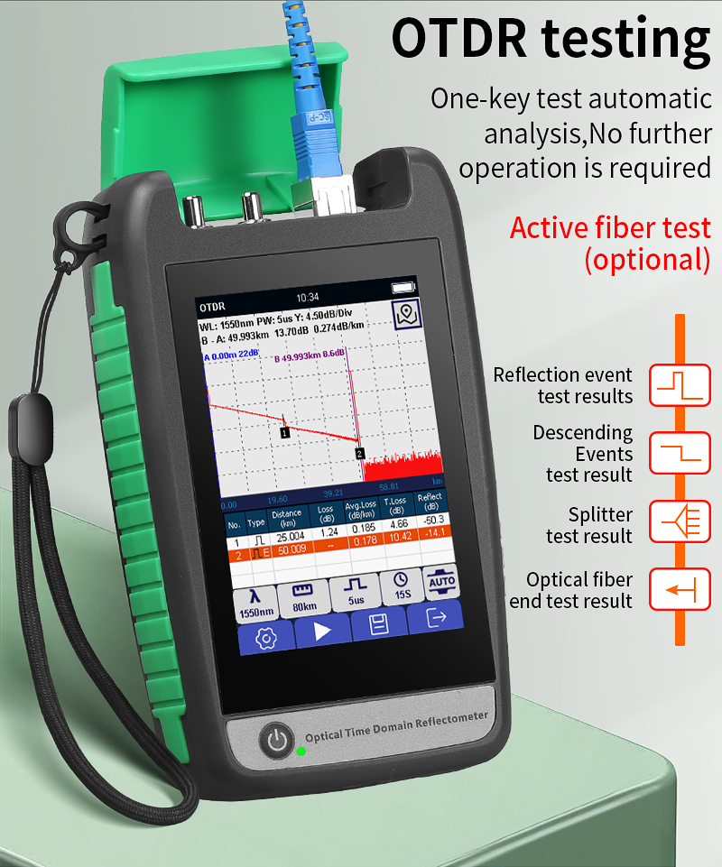 COMPTYCO OTDR AUA513U/A 1310nm - Tester Fibra Ottica Online 80km Con OPM E VFL