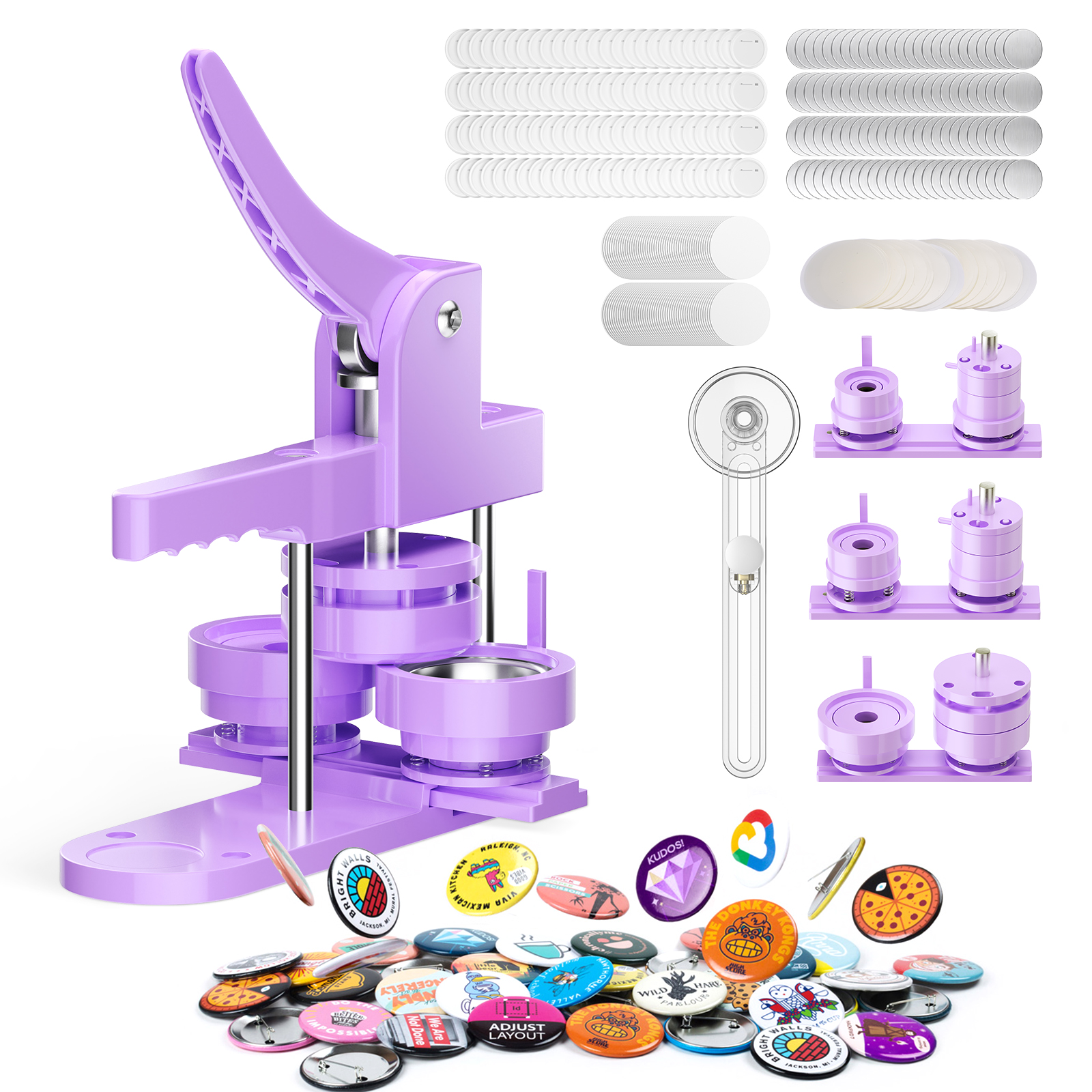 [Local delivery] Button Badge Maker Machine, Different size mold ,25+32 ...