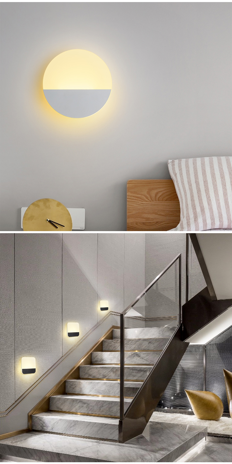 LED Wall Light Acrylic Bedroom Wall Lamp Indoor Modern Minimalist ...
