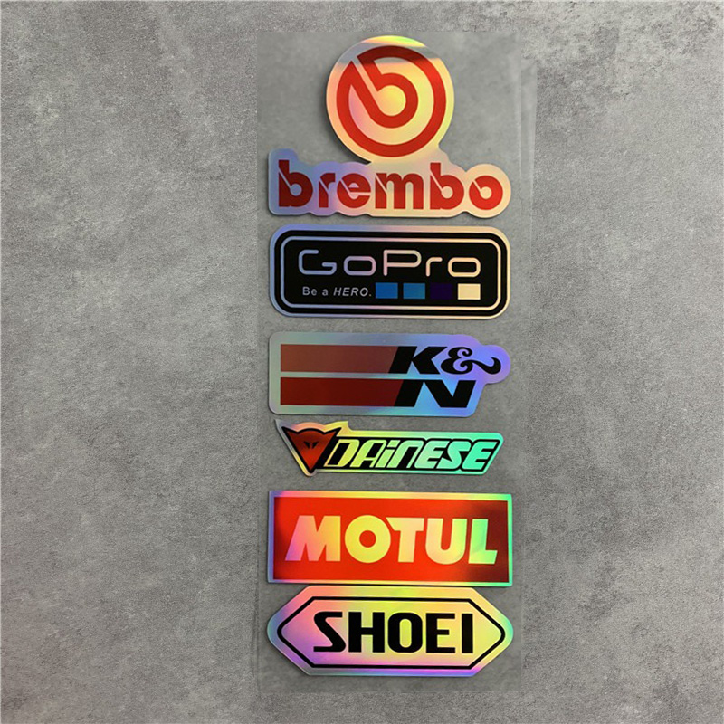 Multicolour Motorcycle Stickers GP Body Reflective Waterproof Sticker ...
