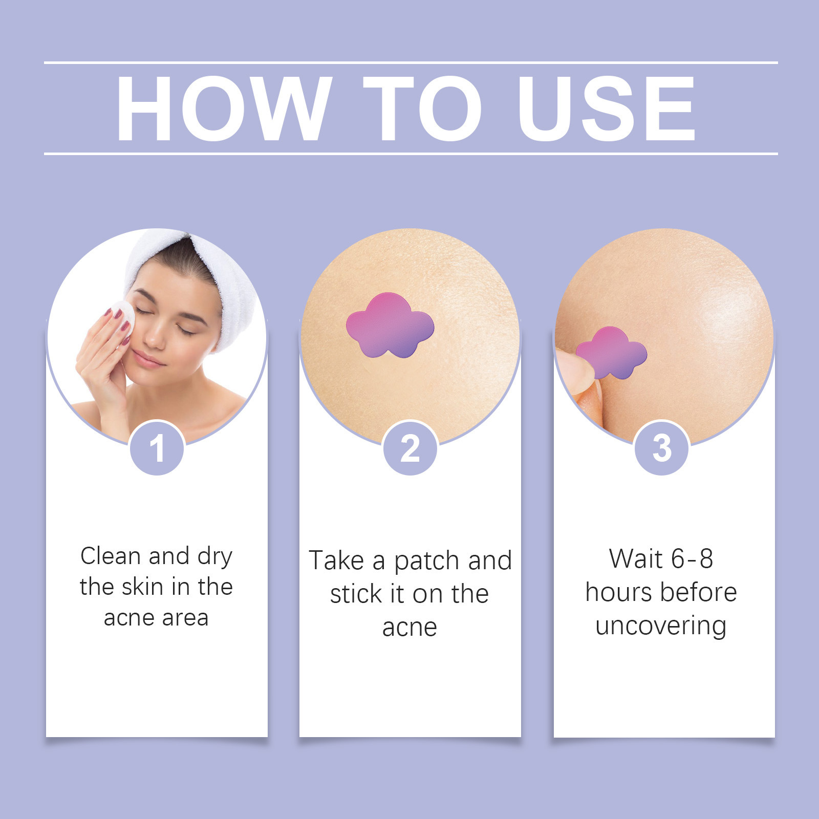 Five Colours Large Mixed Acne Stickers Round Centre Star Combo Acne ...