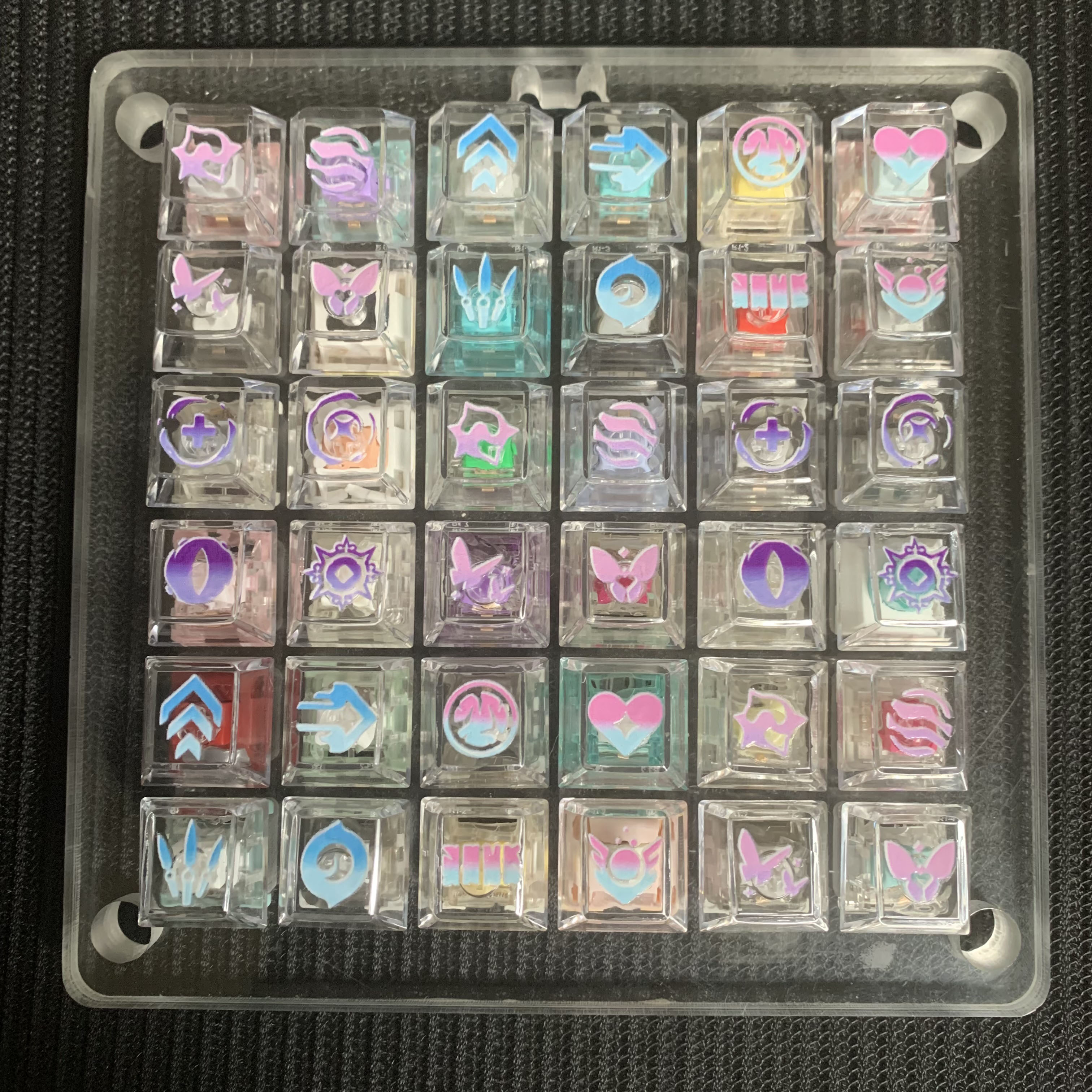 Colorful VALORANT Transparent Keycaps 4 Keys Agent Skills R3+R1 Cherry ...