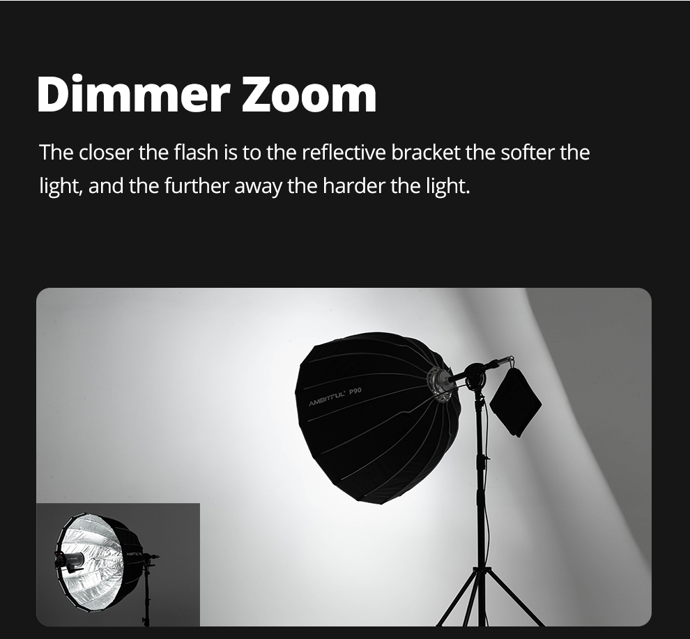 Ambitful AL-08 Softbox Reflective Bracket For Deep Parabolic Softbox Bowens Mount I.97530866