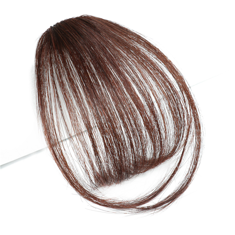 Invisible Synthetic Air Bangs Clip In Front Fringes Hairpiece Styling ...