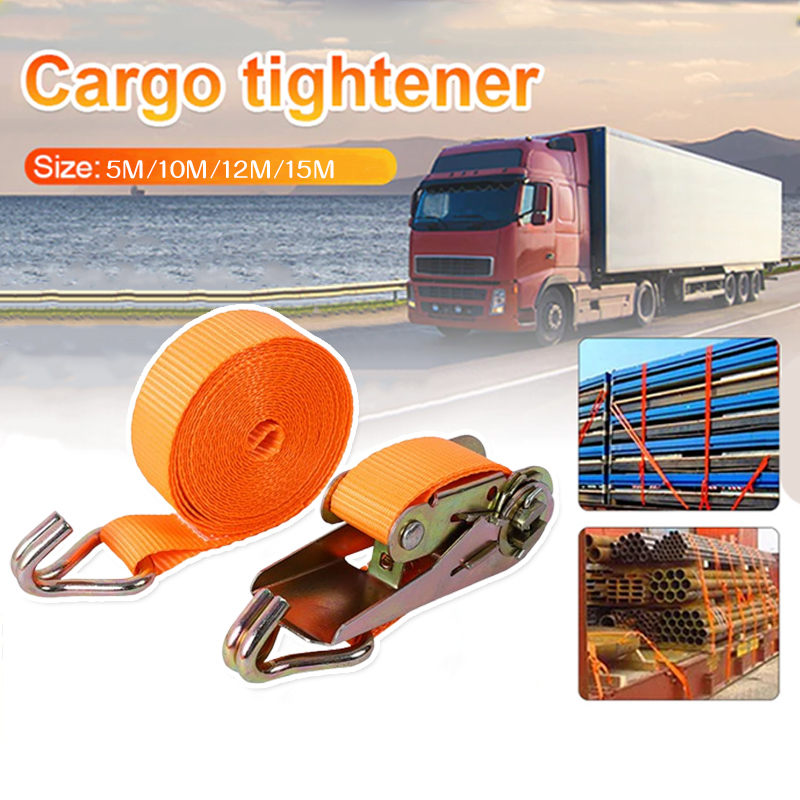 Buckle Ratchet Tie Down Strap Cargo Belt Thickened Truck Self-Locking ...