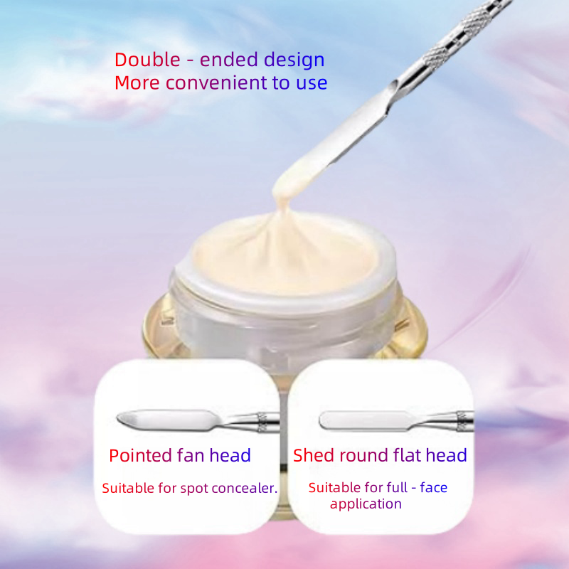Stainless Steel Makeup Mixing Palette With Scraper, Tool For Blending ...