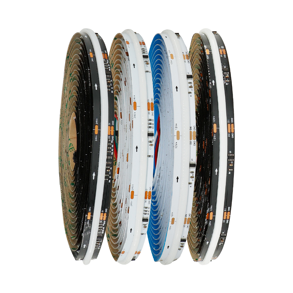 5V 12V 24V Smart SPI RGBIC LED COB Strip Light WS2811 Addressable ...