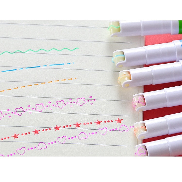 Creative DIY Lace Stamp Roller Pen Kit – 6-Color Cute Stationery for ...