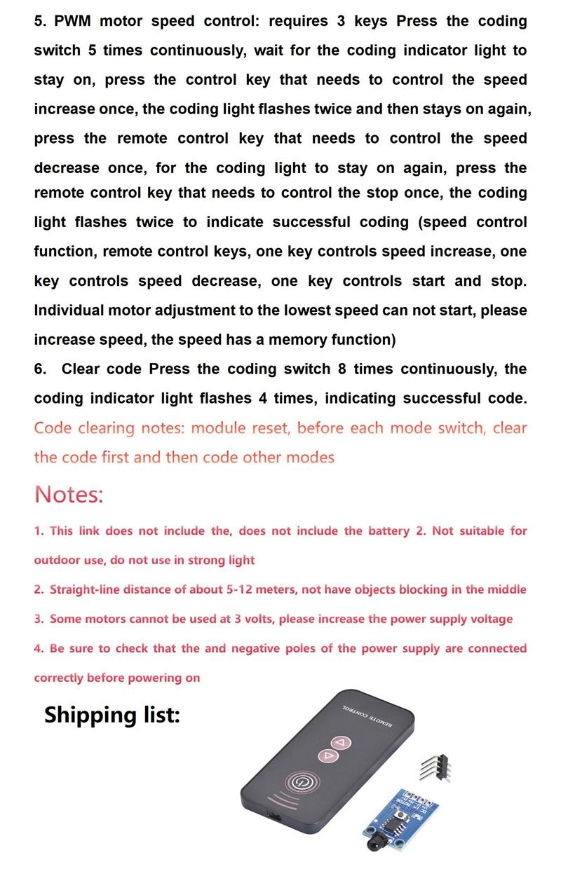DC3-12V Wireless Forward/reverse PWM Speed Control Module Dc Brush ...