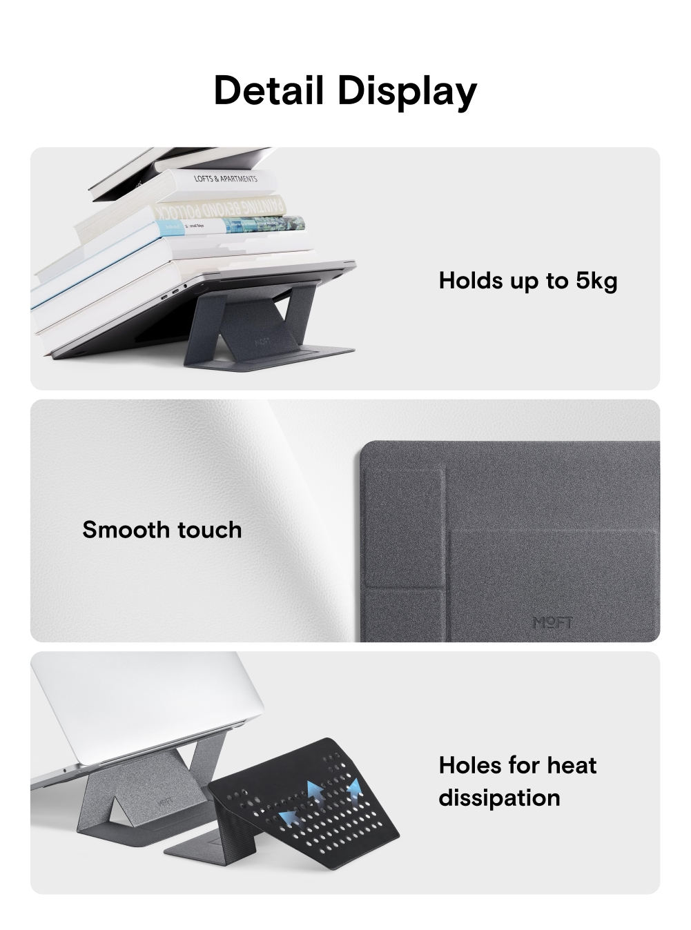 MOFT Adhesive Invisible Laptop Stand - Suitable for Sizes (11.6