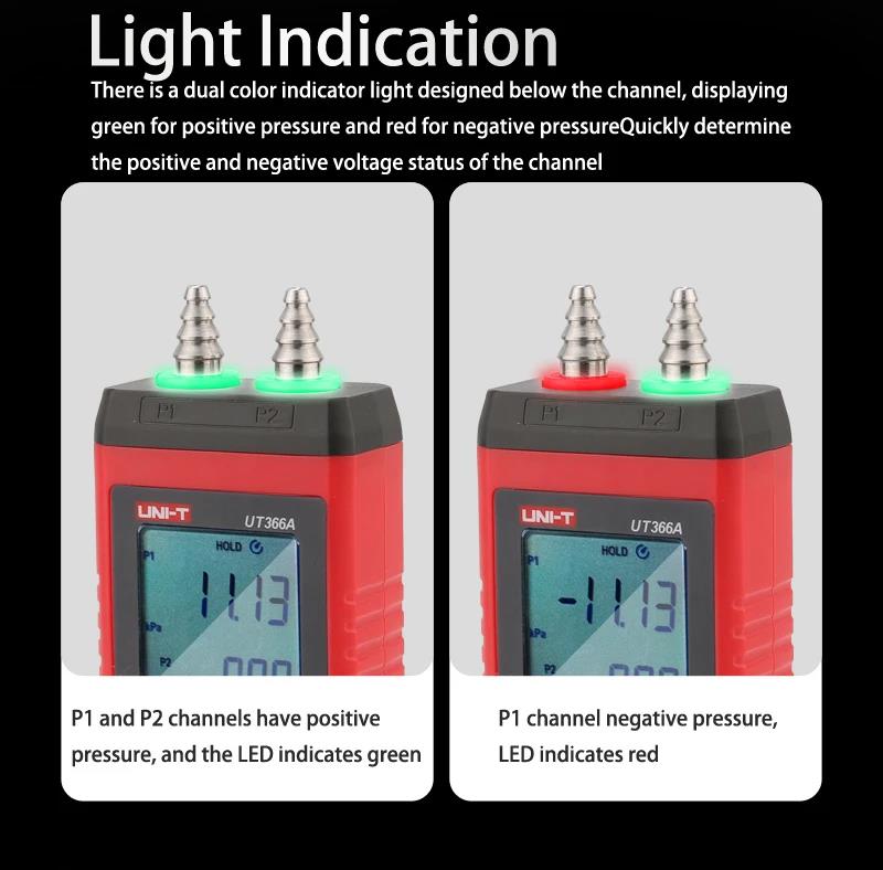 UNI-T UT366A Manometer Digital Surface Pressure Difference Measurement ...