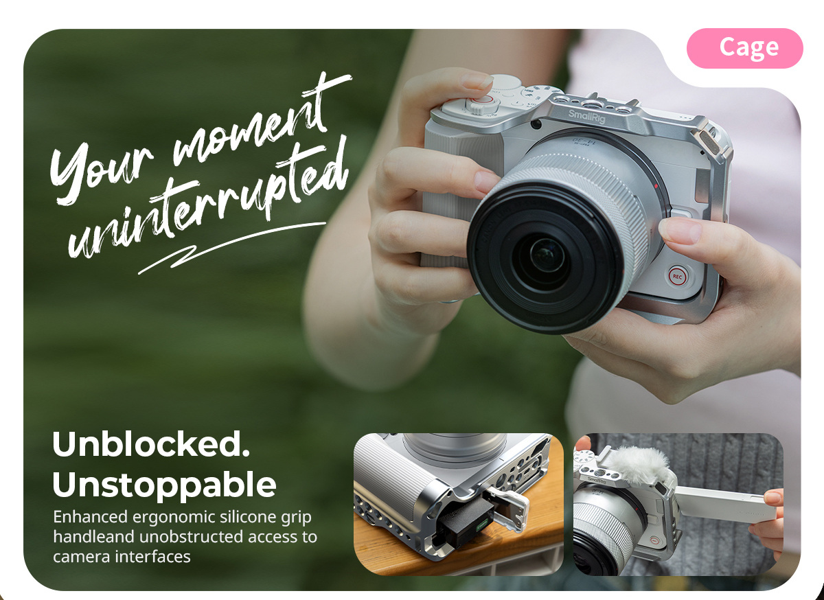 SmallRig Cage for Canon EOS R50 V (Black) #5427,(Silver) #5428, L ...