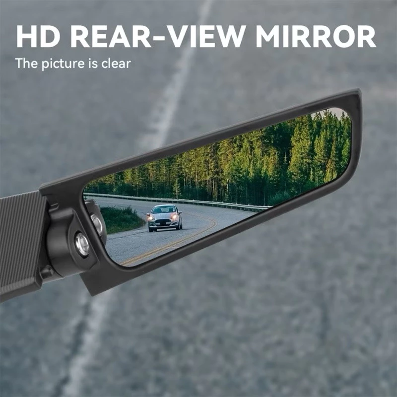 【12H SHIPPING】MOTORCYCLE REAR VIEW MIRROR WIND WINGLET ADJUSTABLE ...