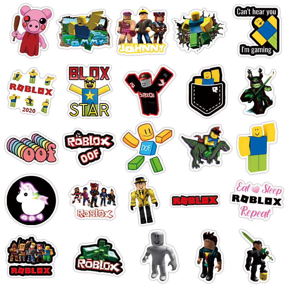 50PCS Hot Game Roblox Stickers for Helmet Bicycle Hand Account Pencil ...