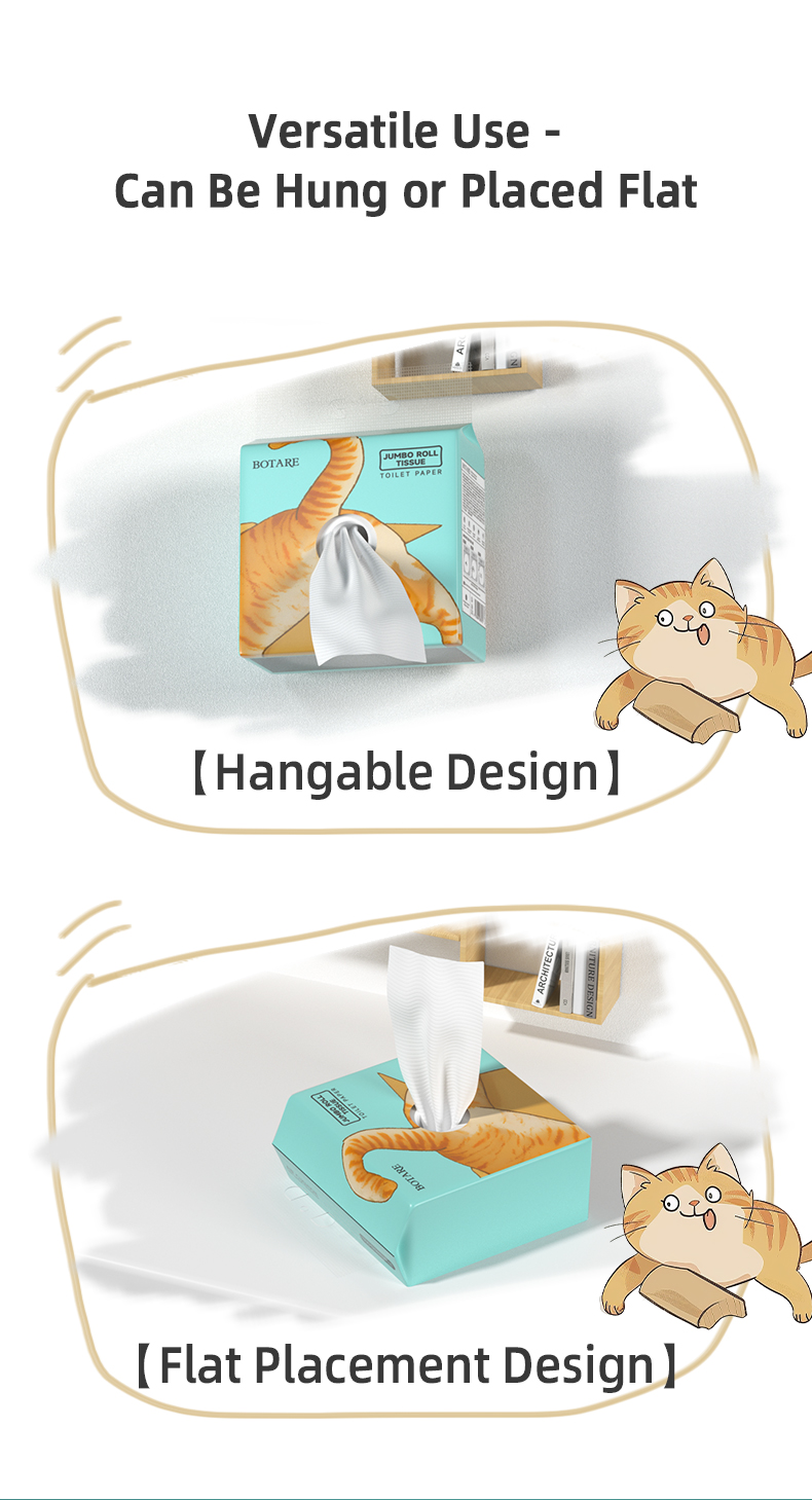 [6 Packs]Botare Hanging Jumbo Toilet Paper Roll - Center Pull Design ...