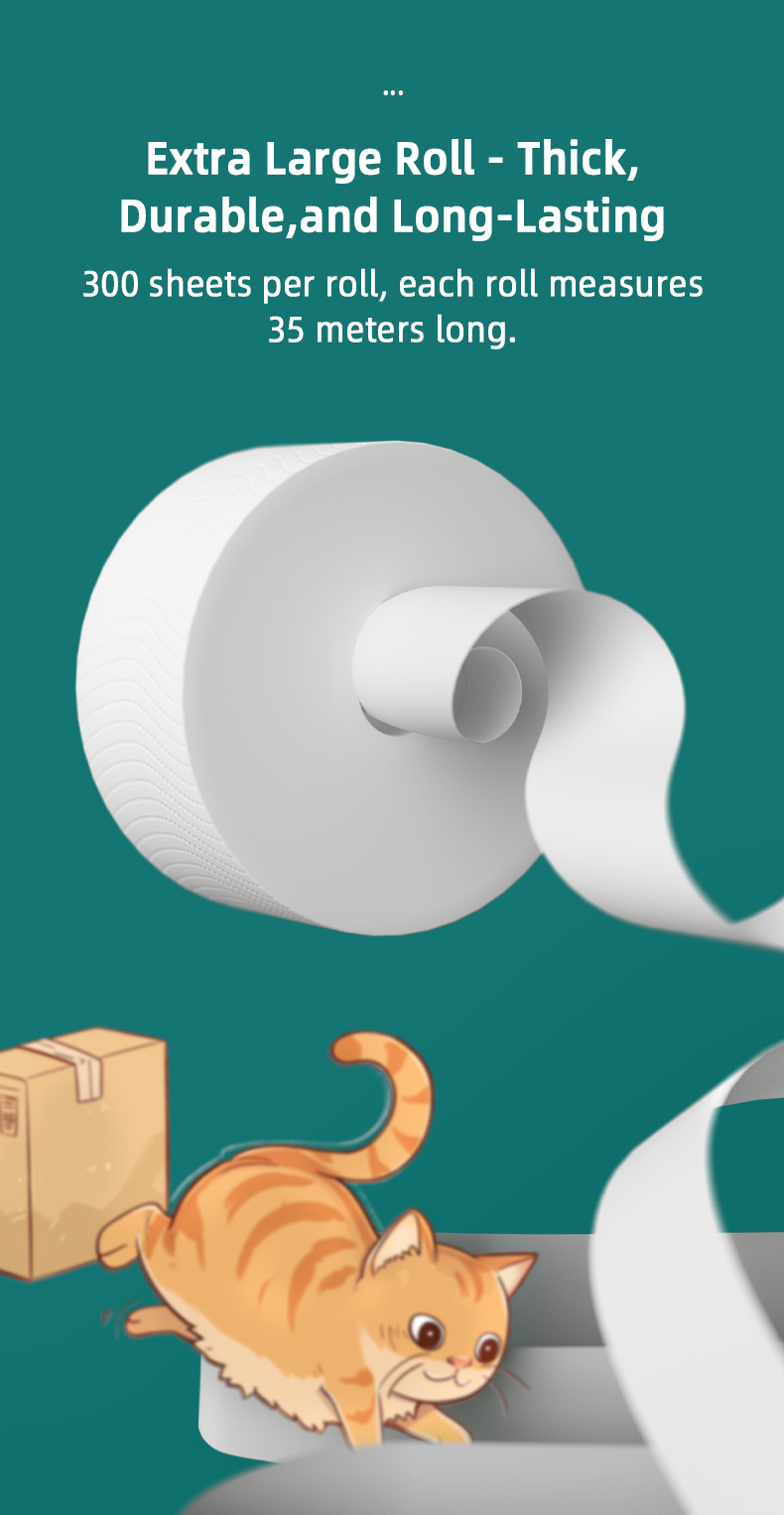 [6 Packs]Botare Hanging Jumbo Toilet Paper Roll - Center Pull Design ...
