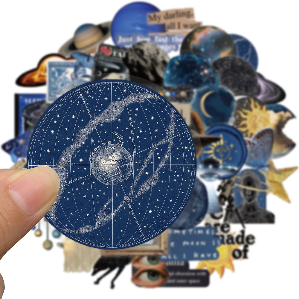 [Large Sticker]50pcs Space Retro Astronomy Universe Planets Stickers ...