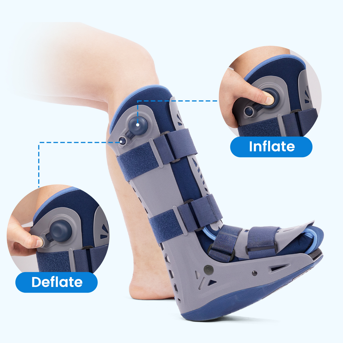 VELPEAU Walking Boot (Fracture Boot) - Lightweight, Comfortable, and ...