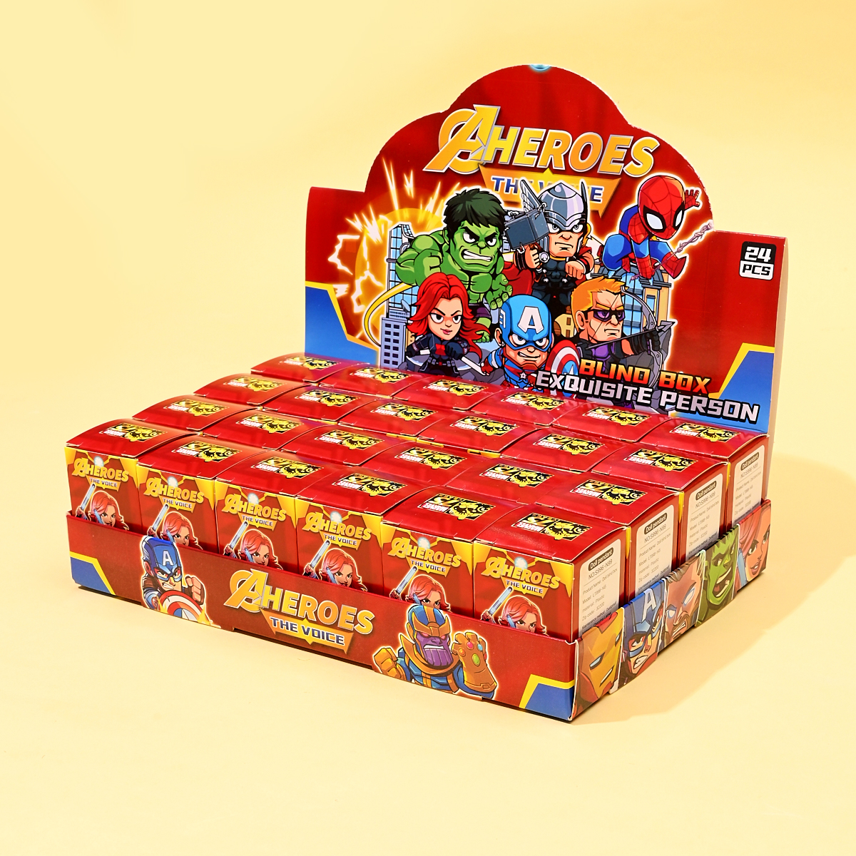 24 Marvel keychain blind box spiderman Batman iron man cute legends ...