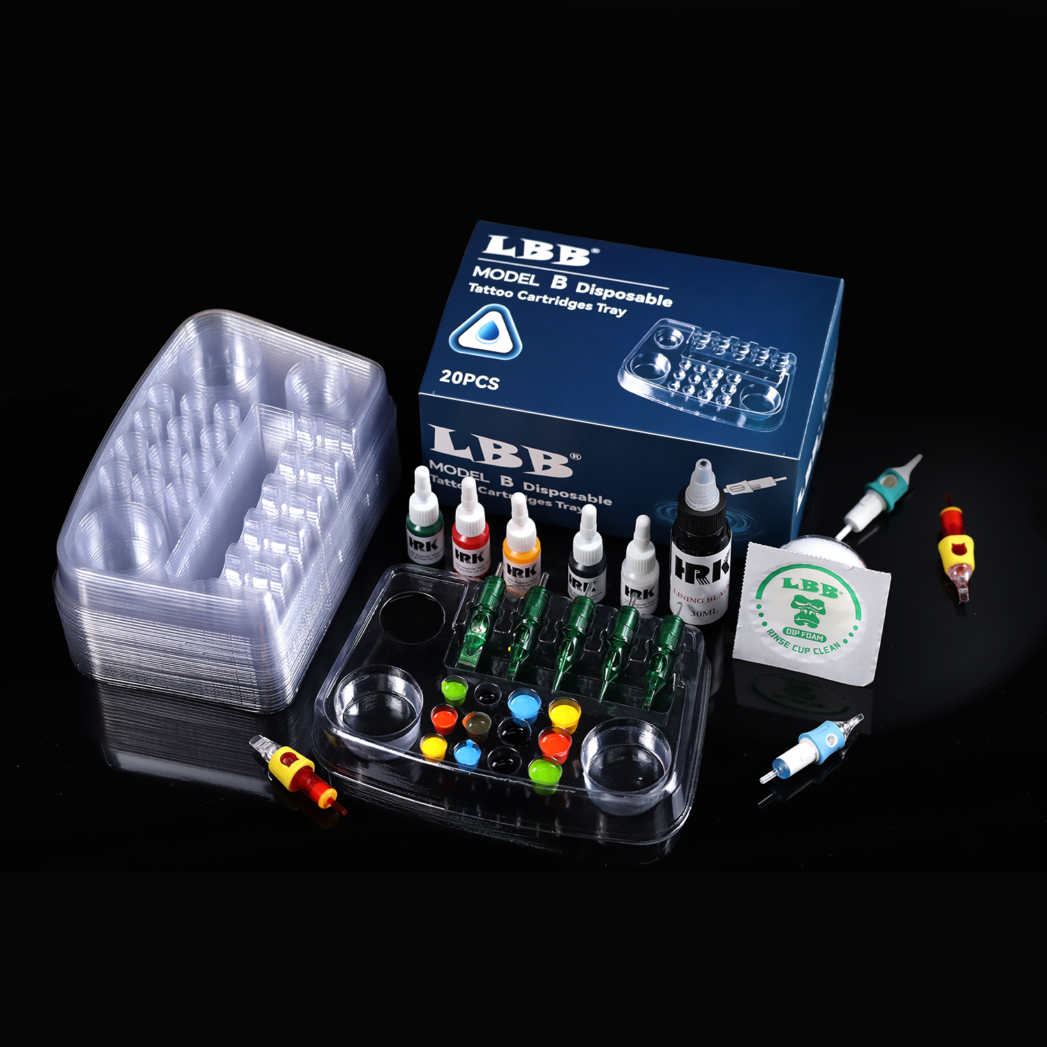 LBB Mode B Disposable Tattoo Needle Cartridge Plastic Tray 20pcs/box ...