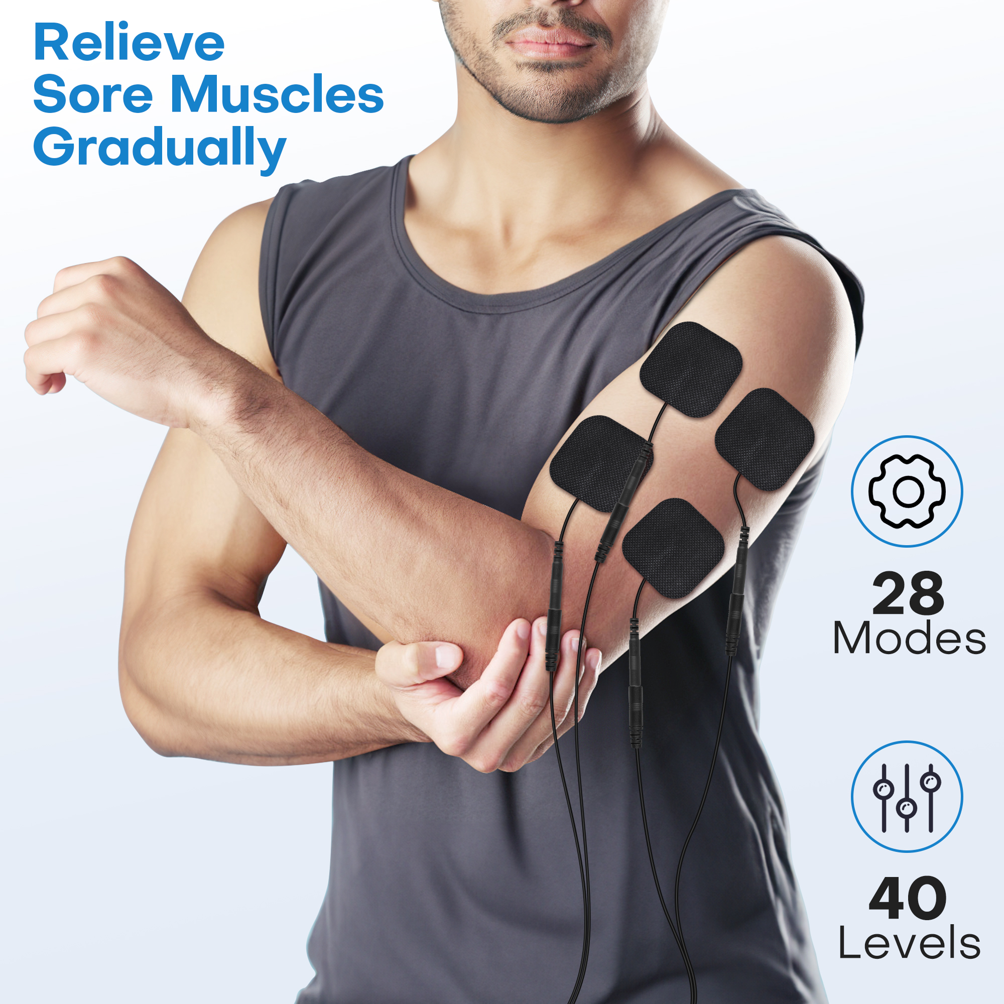 INSMART New Product 3-in-1 Rechargeable TENS/EMS Massager Multi ...