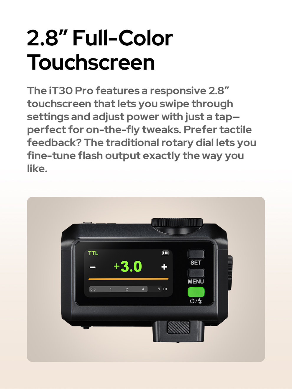 Godox IT30Pro-S Blitzgerät - TTL Blitz Für Sony Kameras Mit 900mAh Akku