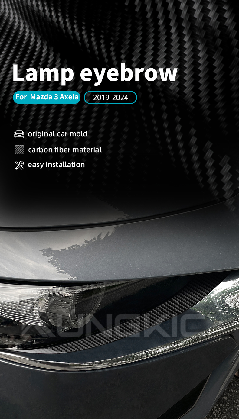 KUNGKIC Soft Carbon Fiber Stickers For Mazda 3 Sedan 2019-2024 ...