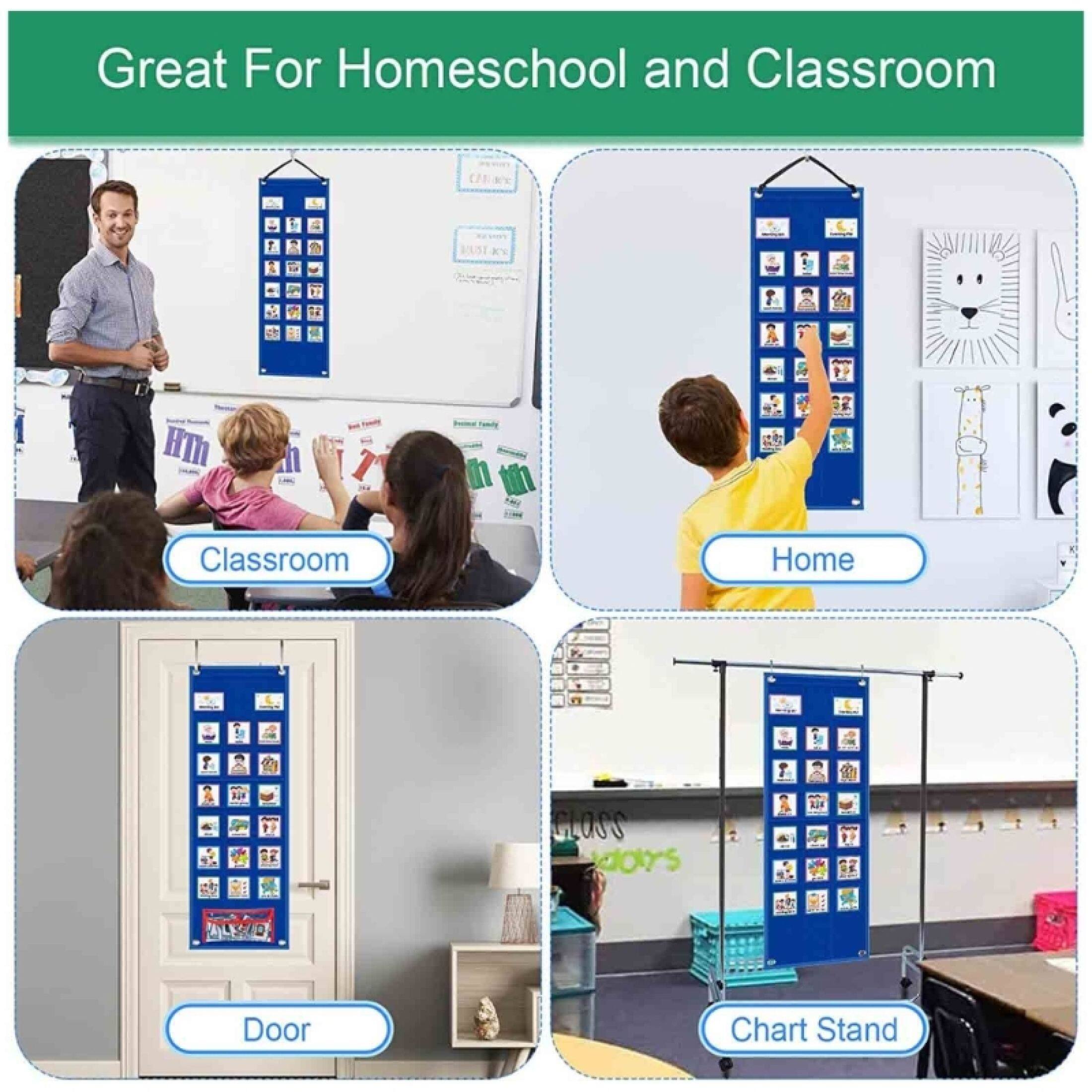 Kids Visual Schedule Work Schedule Routine Cards for Home Classroom ...