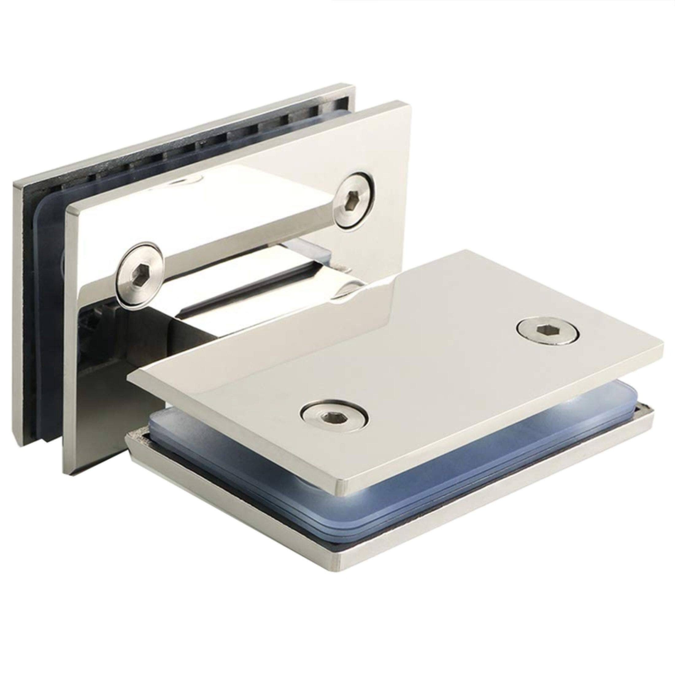 Shower Hinge Wall Glass Bathroom Clip Pintu Kaca engsel clip Stainless ...