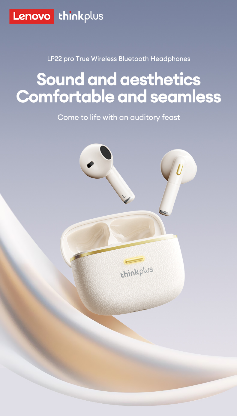 Lenovo LP22 Pro Bluetooth Earphone HIFI Stereo Low Latency Texture ...