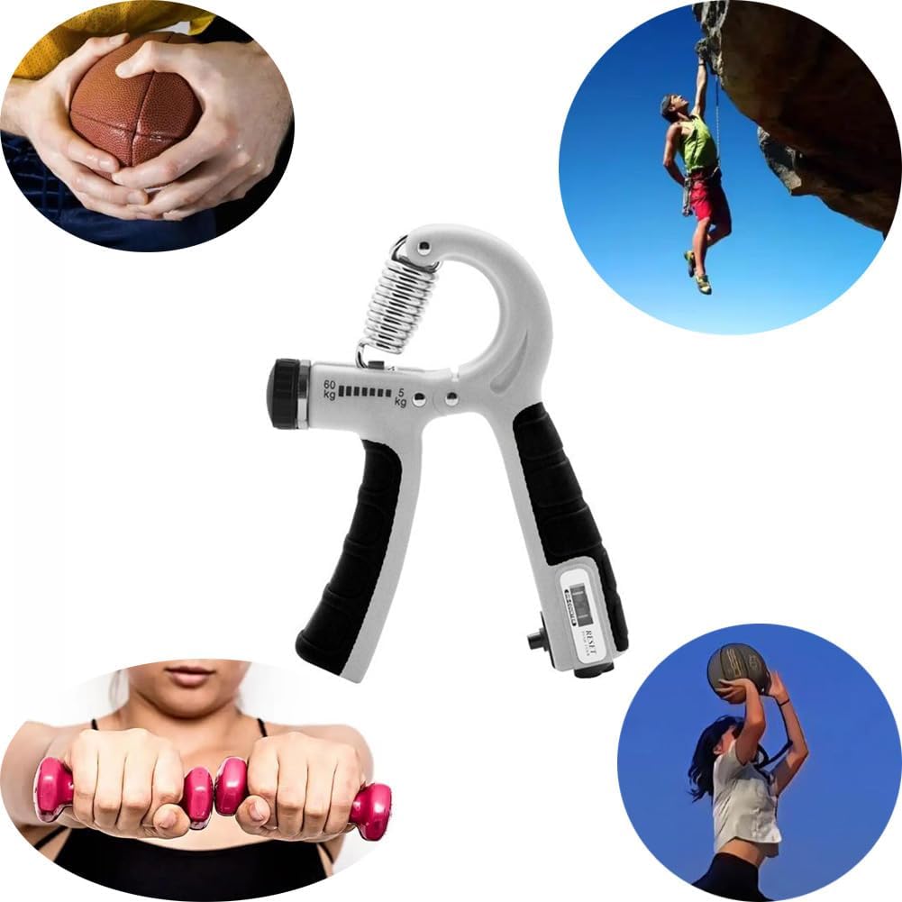 Adjustable Electronic Grip Strength Trainer - Spring Hand Exerciser ...